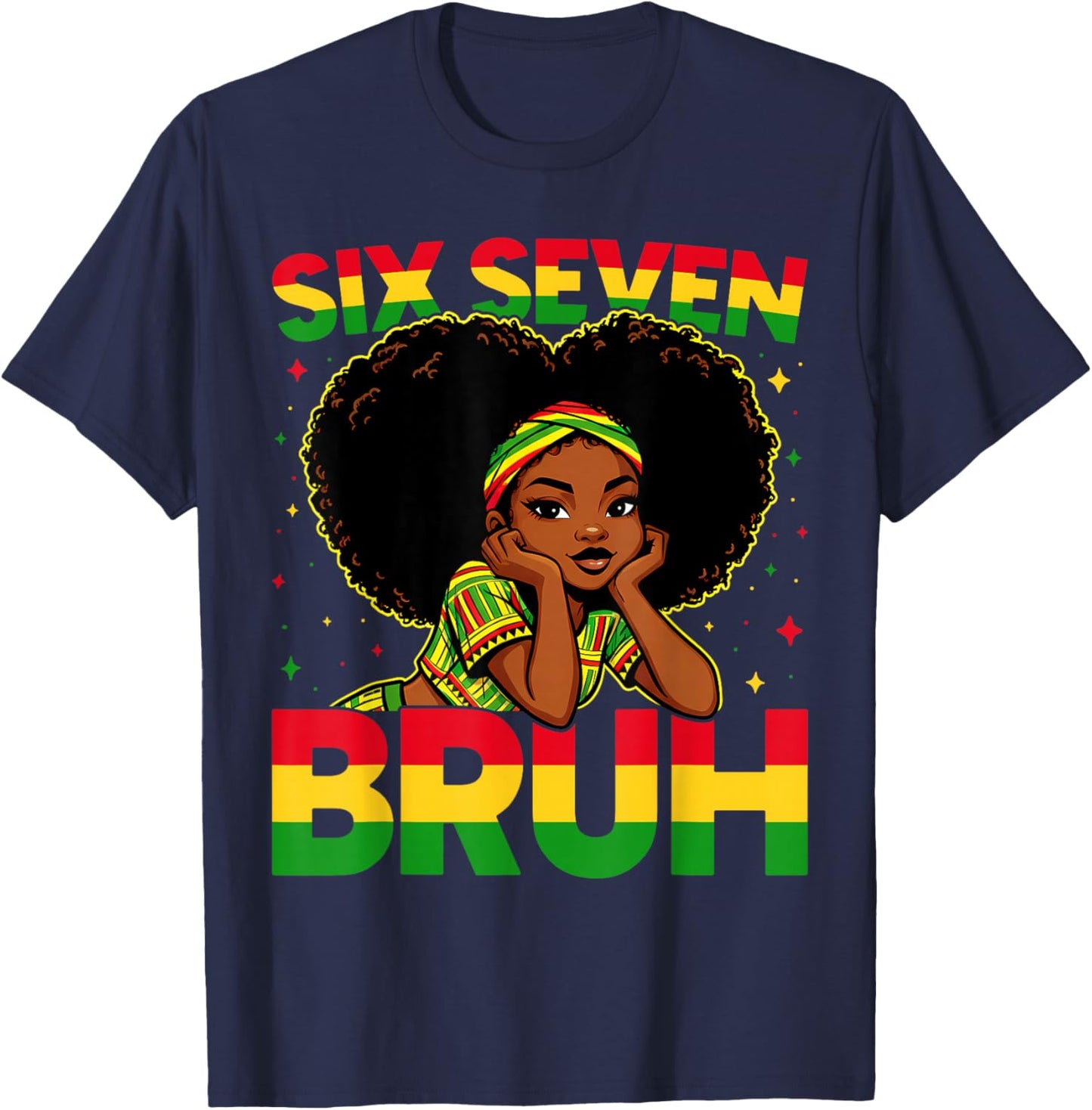 67 Bruh Black History Month Pride African Meme Girls Kids T-Shirt - T-Shirt | Navy