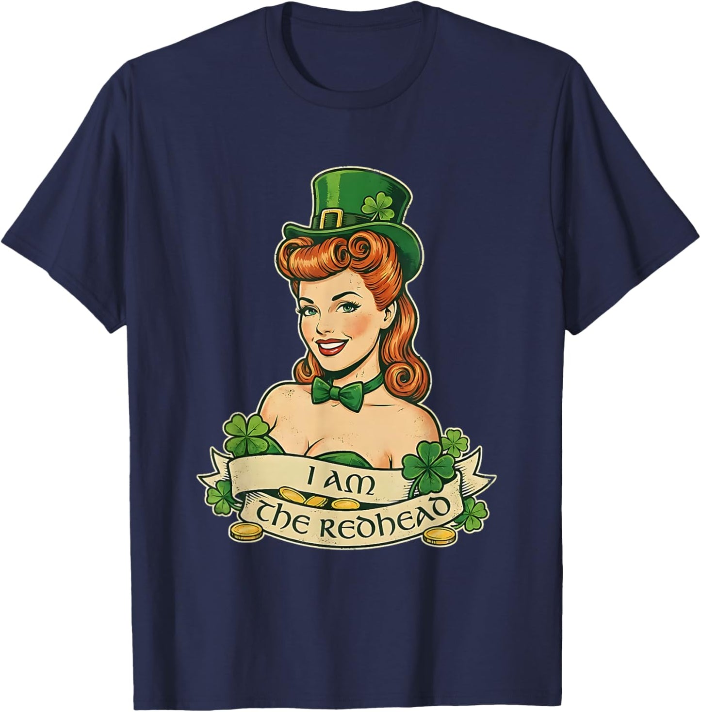 I Am The Redhead Dibs On The Red Head T-Shirt - T-Shirt | Navy