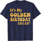 It's My 12th Golden Birthday 12 Year Old Bday Kids Groovy T-Shirt - T-Shirt | Navy