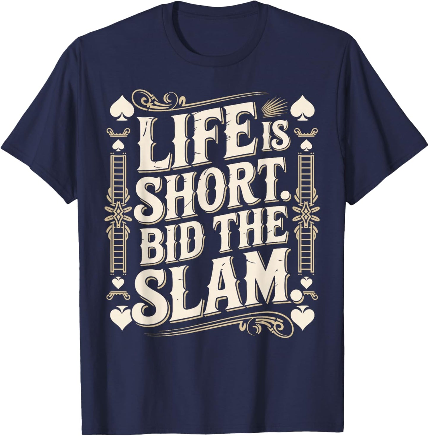 Bridge Player Life Contract Bridge T-Shirt - T-Shirt | Navy