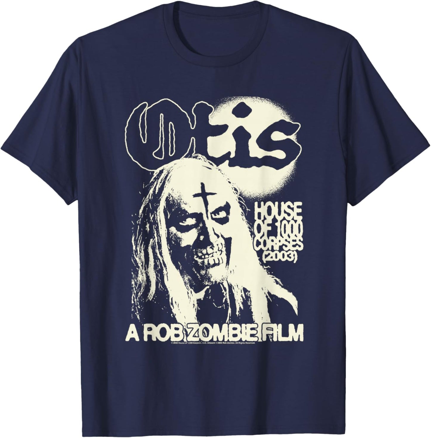 Otis Portrait Horror Movie T-Shirt - T-Shirt | Navy