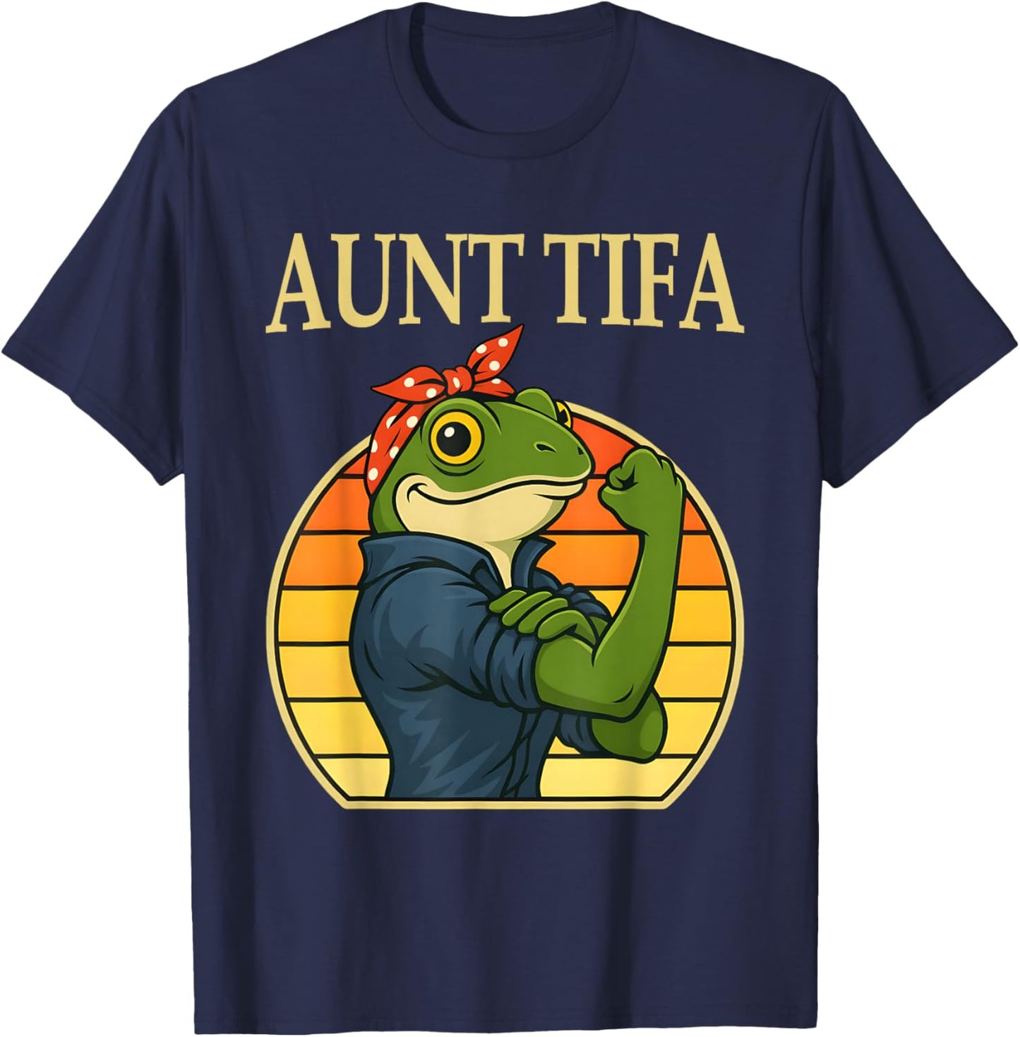 Resist Frog Retro Empowerment Strength Women Feminist T-Shirt - T-Shirt | Navy