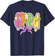 Happy Easter SPED Coquette Bow Bunny Eggs Women T-Shirt - T-Shirt | Navy