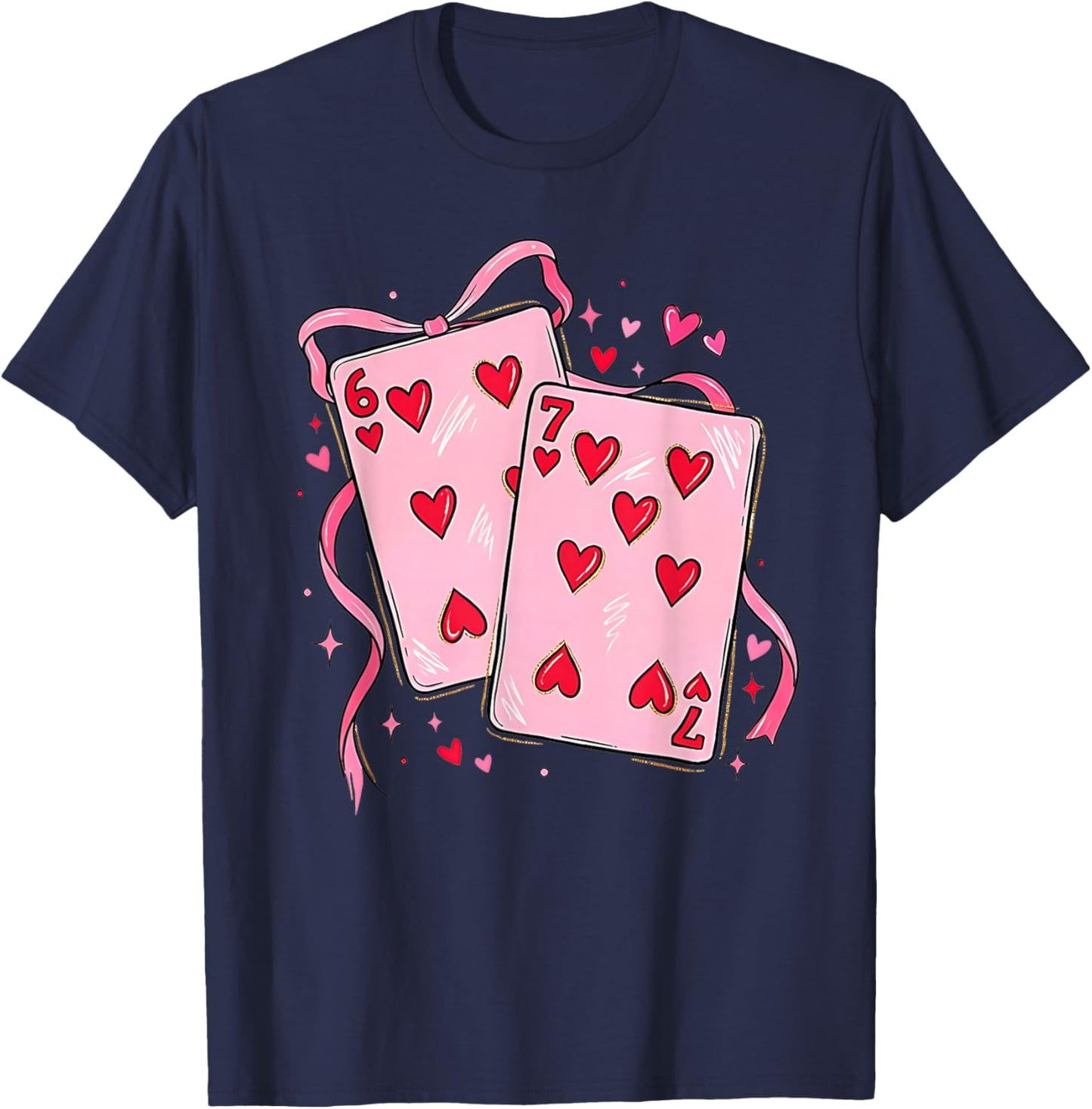 67 Six Seven Cards Valentine's Day 6 7 Meme Boys Girls Kids T-Shirt - T-Shirt | Navy