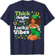 St Patricks Afro Thick Thighs Lucky Vibes Saint Pattys Women T-Shirt - T-Shirt | Navy