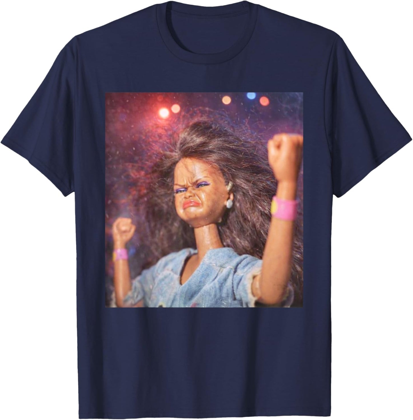 Funny Doll Party Meme Doll Face Meme T-Shirt - T-Shirt | Navy
