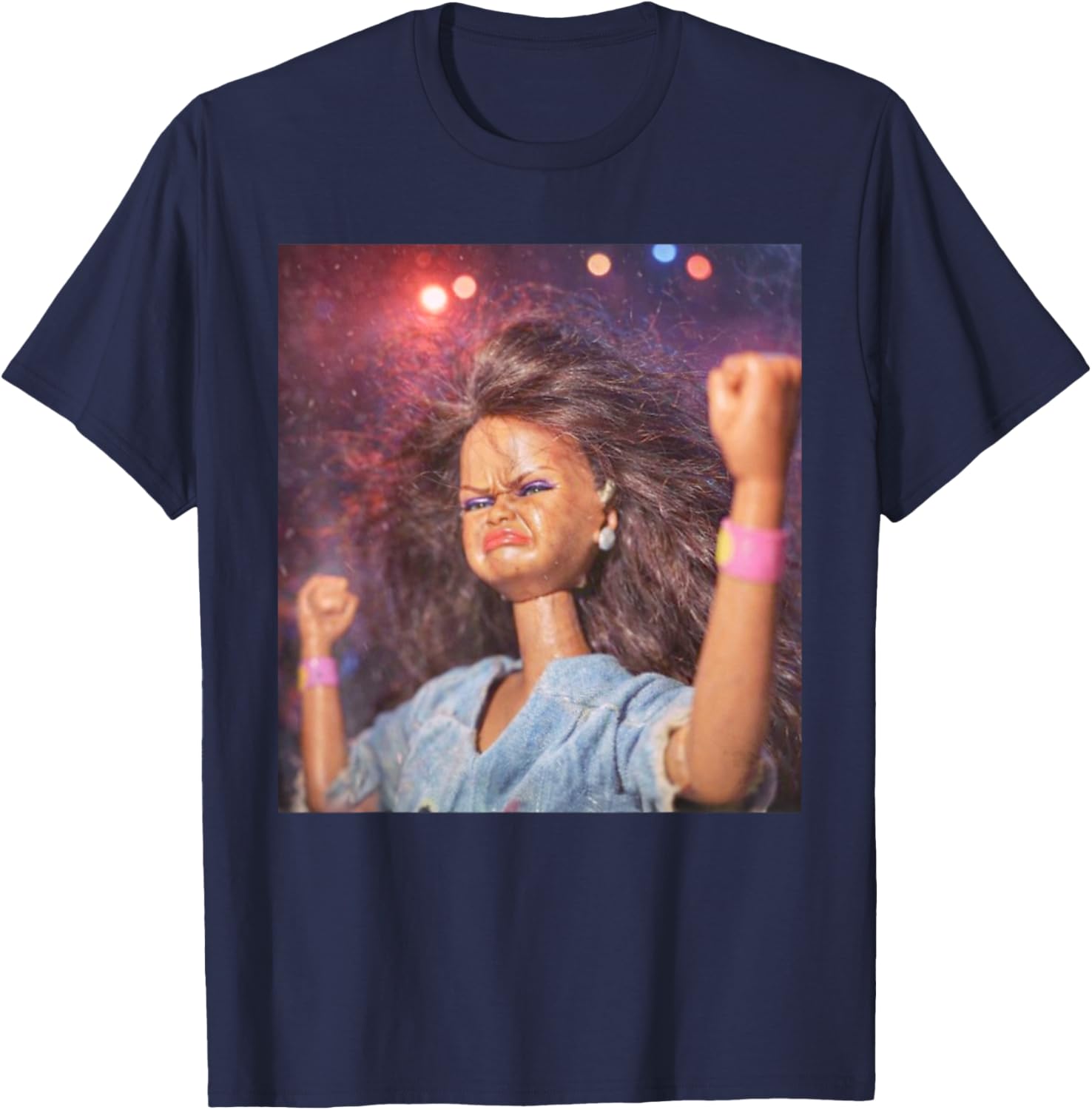 Funny Doll Party Meme Doll Face Meme T-Shirt - T-Shirt | Navy