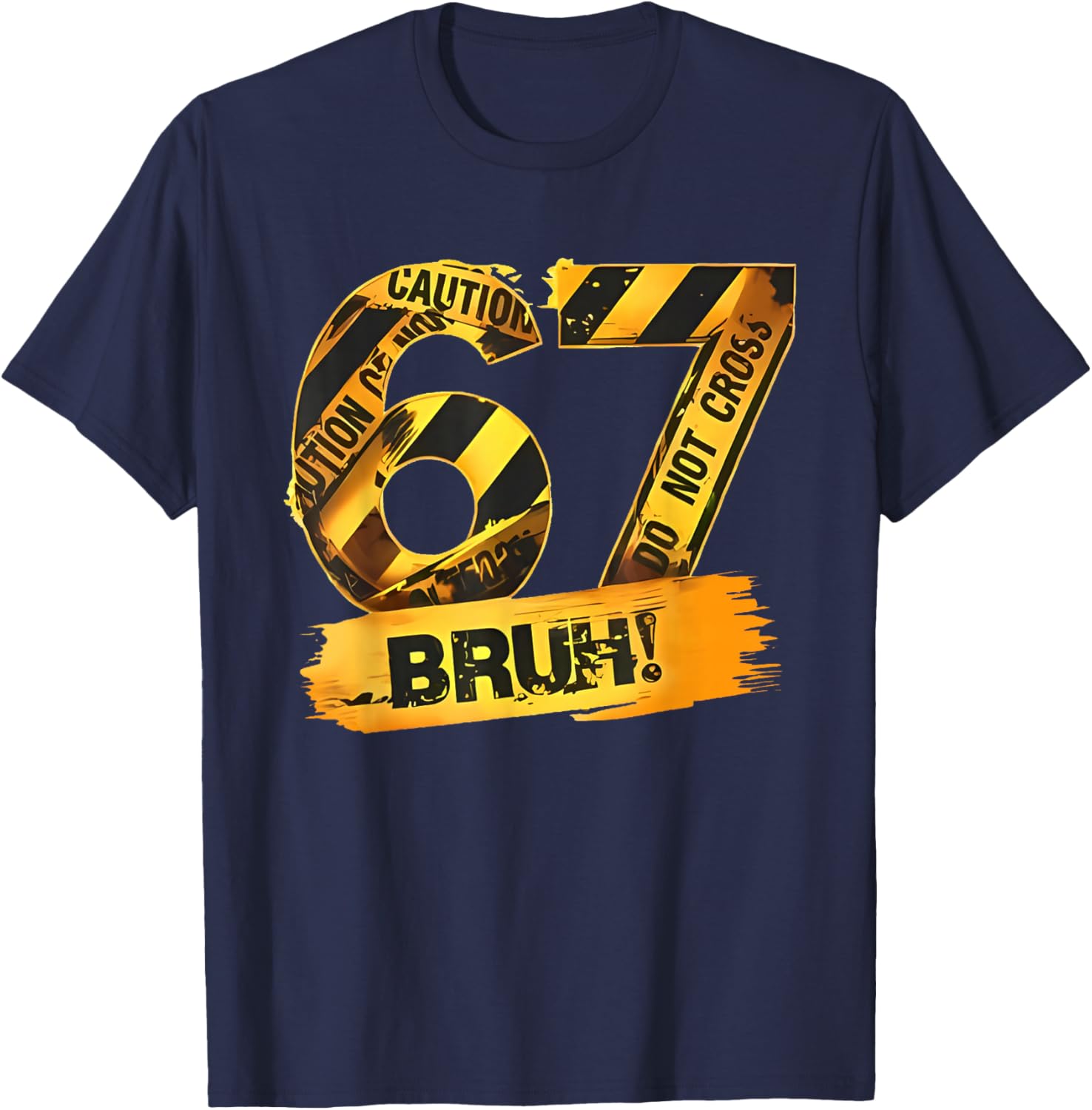 Number 67 Numbered Uniform Sports Jersey Team 67th Birthday T-Shirt - T-Shirt | Navy
