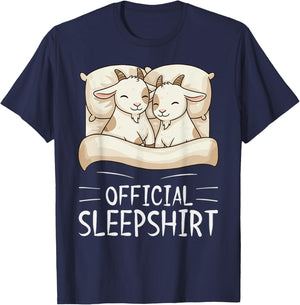 Goat Animal Official Sleepshirt Pajamas Nightgown T-Shirt - T-Shirt | Navy