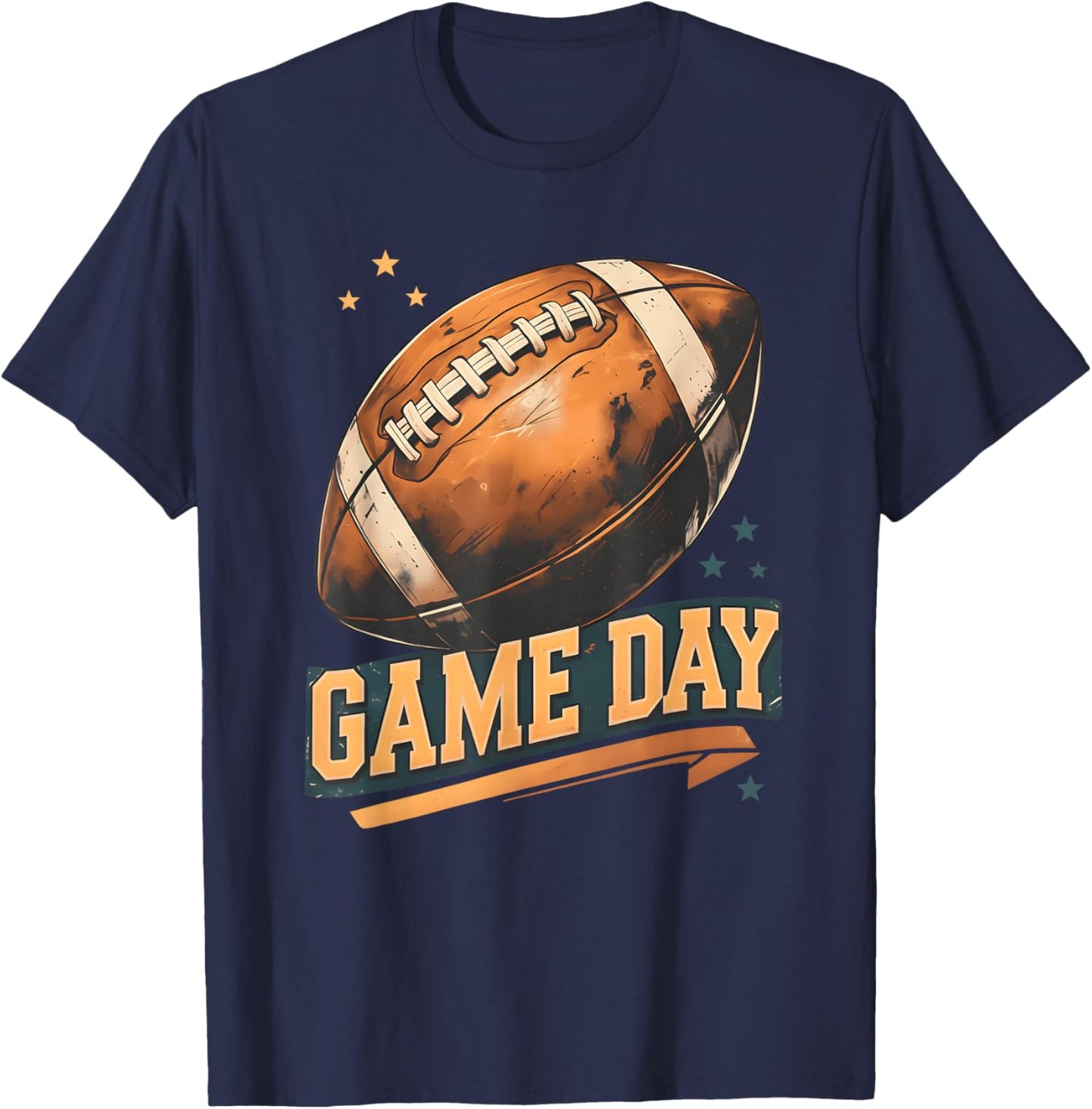 Game Day American Football Player Team Coach Men Women Boys T-Shirt - T-Shirt | Navy