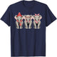 Retro Elephant Cute Valentine Safari Animal T-Shirt - T-Shirt | Navy