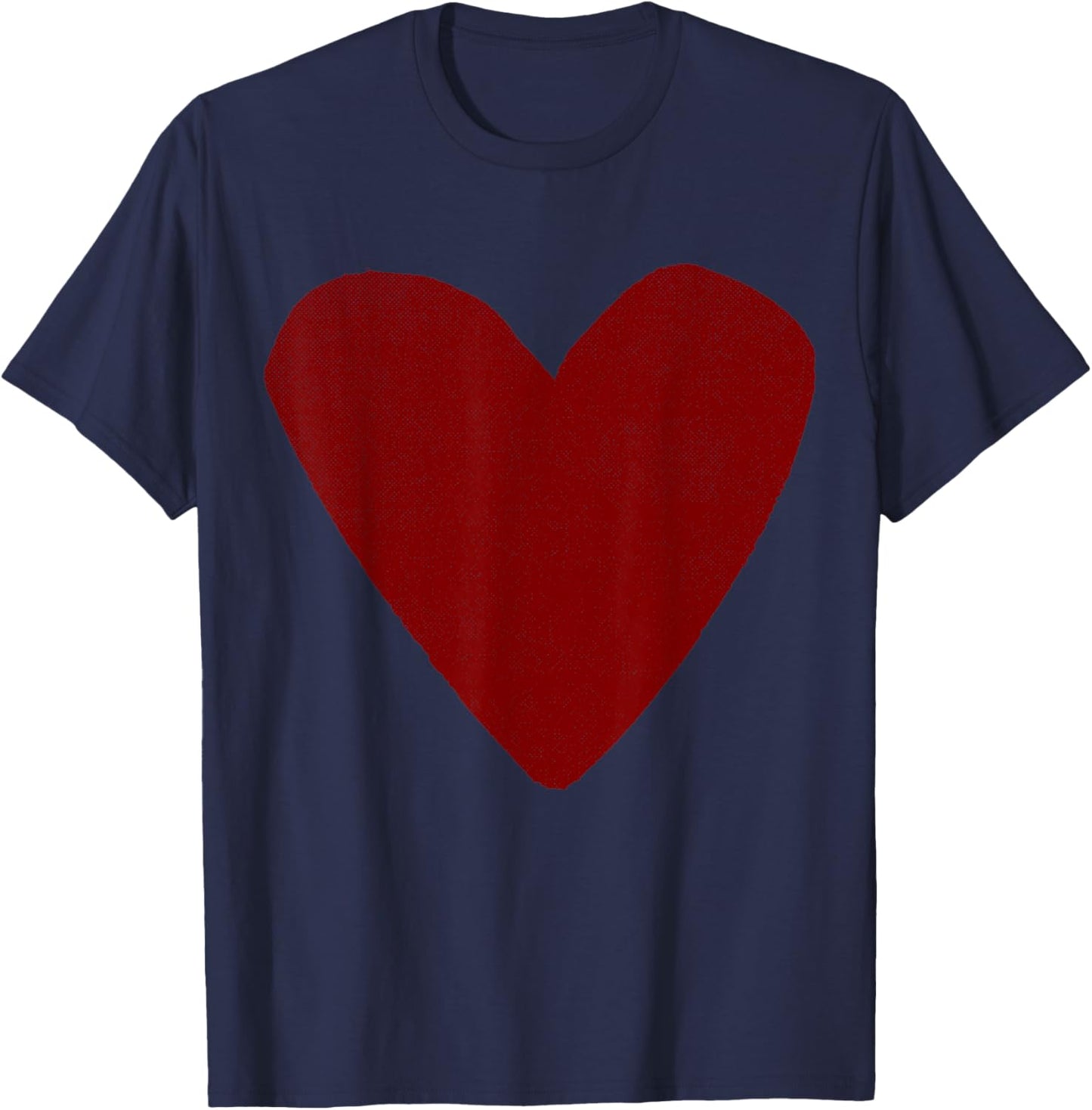 Boho Tops Valentines Day Cute Girls Maroon Heart T-Shirt - T-Shirt | Navy