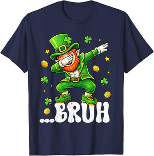 Dabbing Leprechaun St Patrick's Day Boys Girls Dab Dance T-Shirt - T-Shirt | Navy