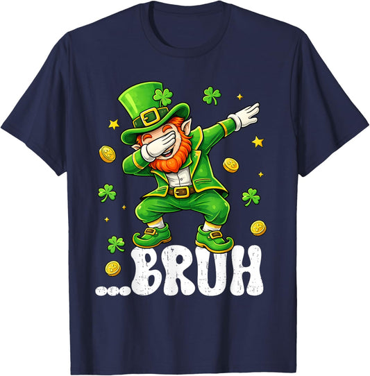 Dabbing Leprechaun St Patrick's Day Boys Girls Dab Dance T-Shirt - T-Shirt | Navy