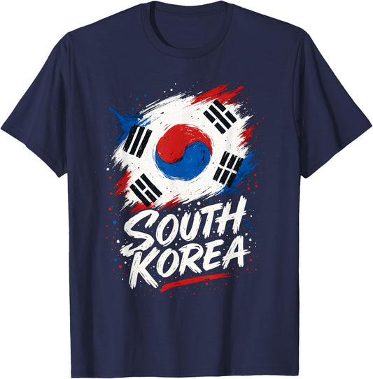 South Korea Flag South Korean T-Shirt - T-Shirt | Navy