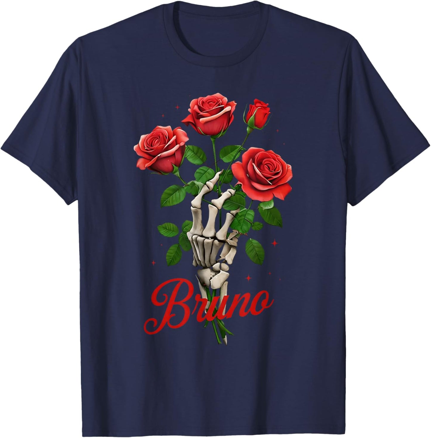 Retro Bruno First Name Personalized 80's T-Shirt - T-Shirt | Navy