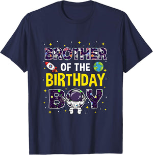 Brother of The Birthday Boy Space Astronaut Birthday Family T-Shirt - T-Shirt | Navy