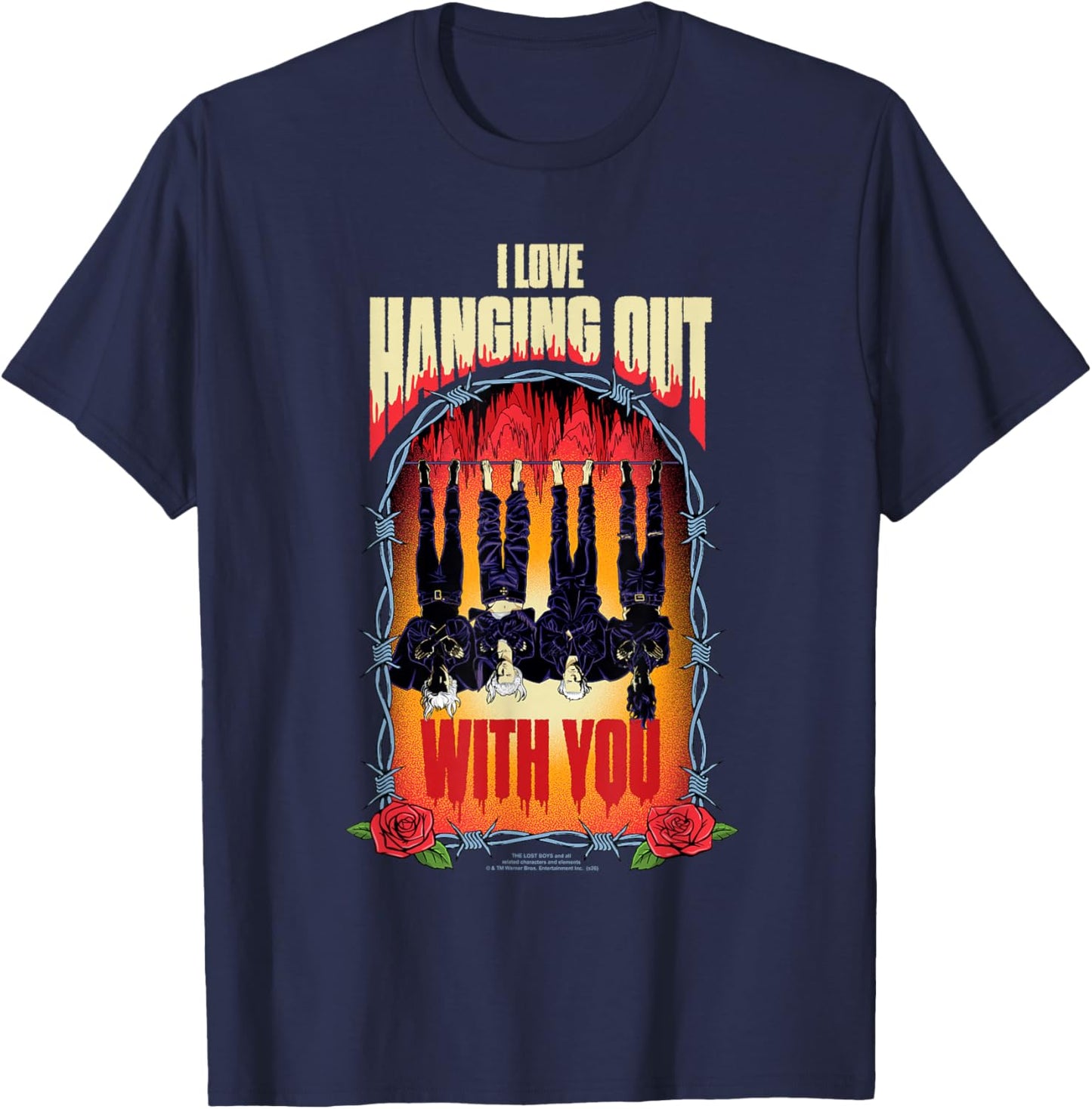 Lost Boys Love Hanging Out with You Valentine's Day Movie T-Shirt - T-Shirt | Navy