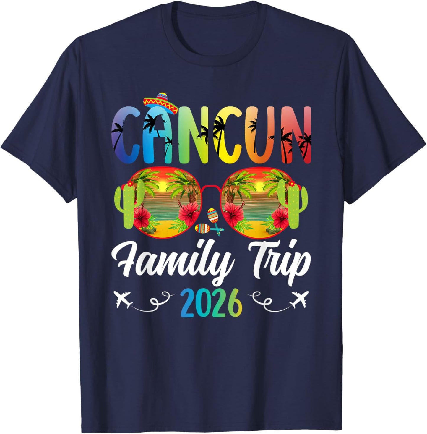 Cancun Family Trip 2026 Vacation Cancun Family Travel T-Shirt - T-Shirt | Navy