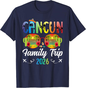 Cancun Family Trip 2026 Vacation Cancun Family Travel T-Shirt - T-Shirt | Navy