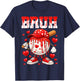 Valentines Day Baseball Drip Boys Bruh Ice Cream Toddler Kid T-Shirt - T-Shirt | Navy