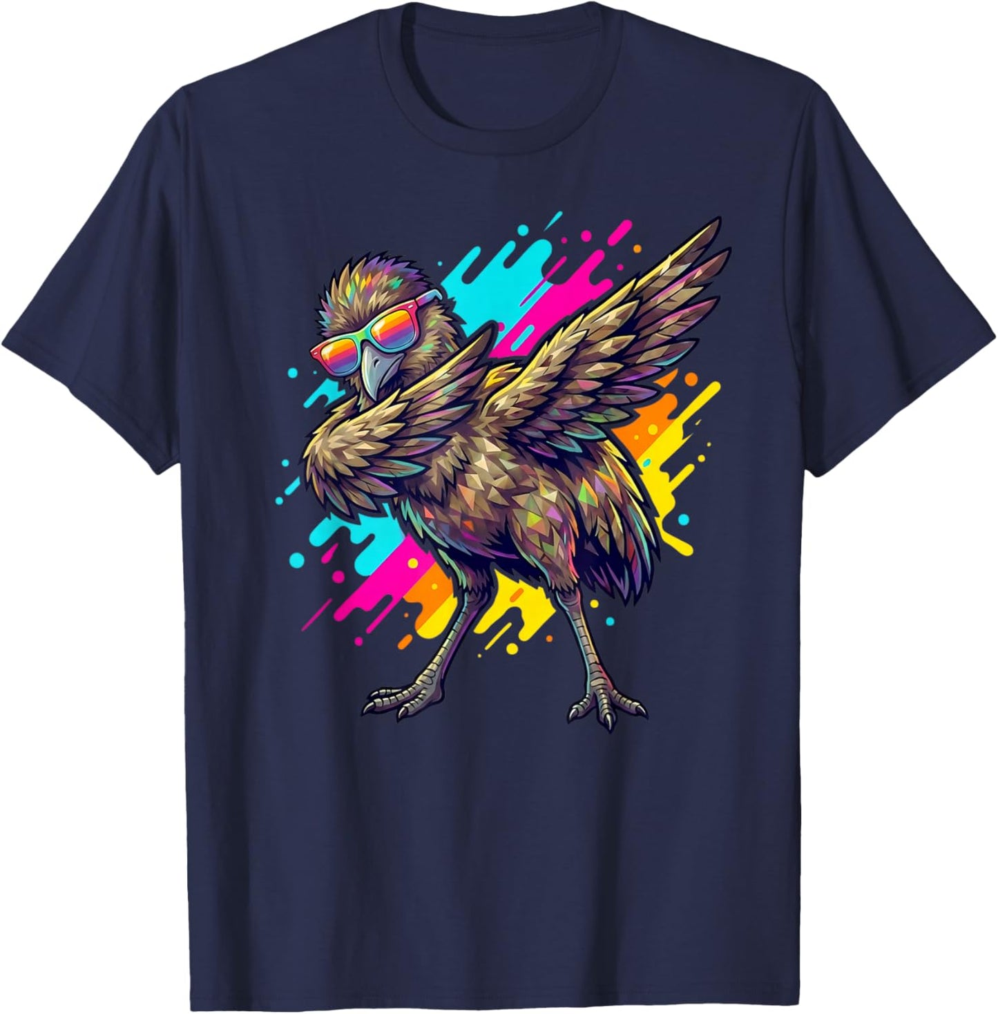 Dabbing Australian Emu Bird Graphic Kids Boys Emu Lovers T-Shirt - T-Shirt | Navy