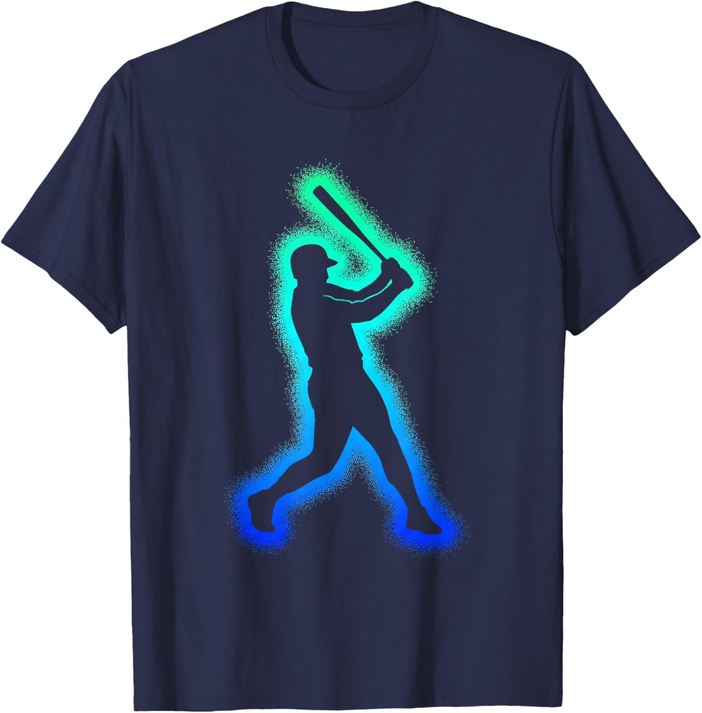 Baseball Player Graphic T-Shirt - T-Shirt | Navy