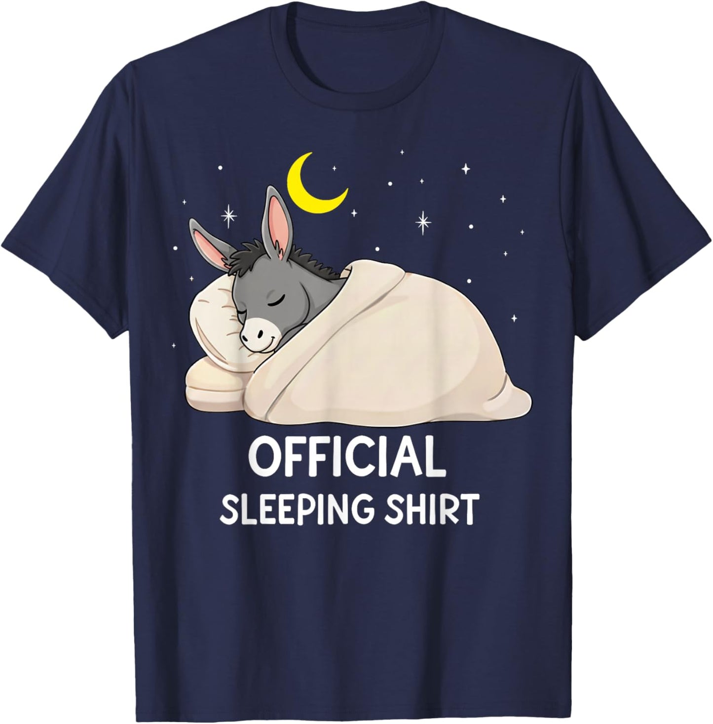 Funny Donkey Official Sleepshirt Pajama Zoo Boys Girls Kids T-Shirt - T-Shirt | Navy