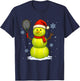 Tennis Snowman Merry Christmas Holiday Sports Xmas Pajamas T-Shirt - T-Shirt | Navy