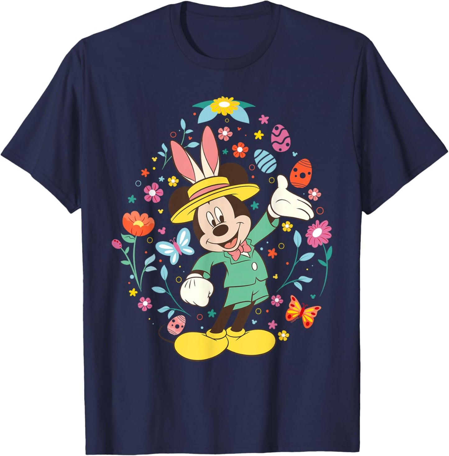 Disney Mickey Mouse with Bunny Ears and Easter Egg Spring T-Shirt - T-Shirt | Navy