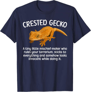 Crested Gecko Definition Crested Gecko Owner Crestie Lover T-Shirt - T-Shirt | Navy