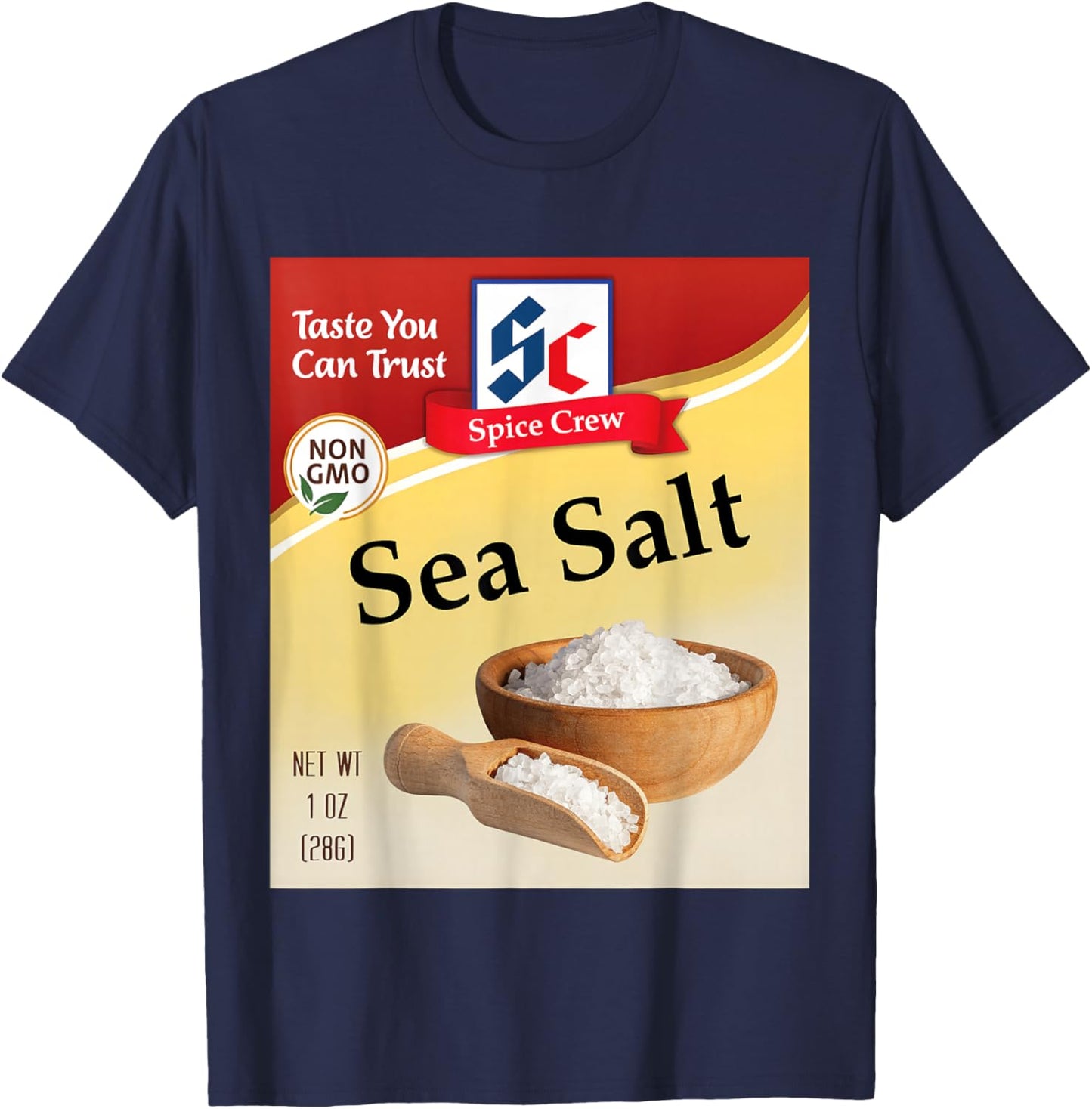 Sea Salt Condiment Costume Holiday Spice Costumes Group T-Shirt - T-Shirt | Navy