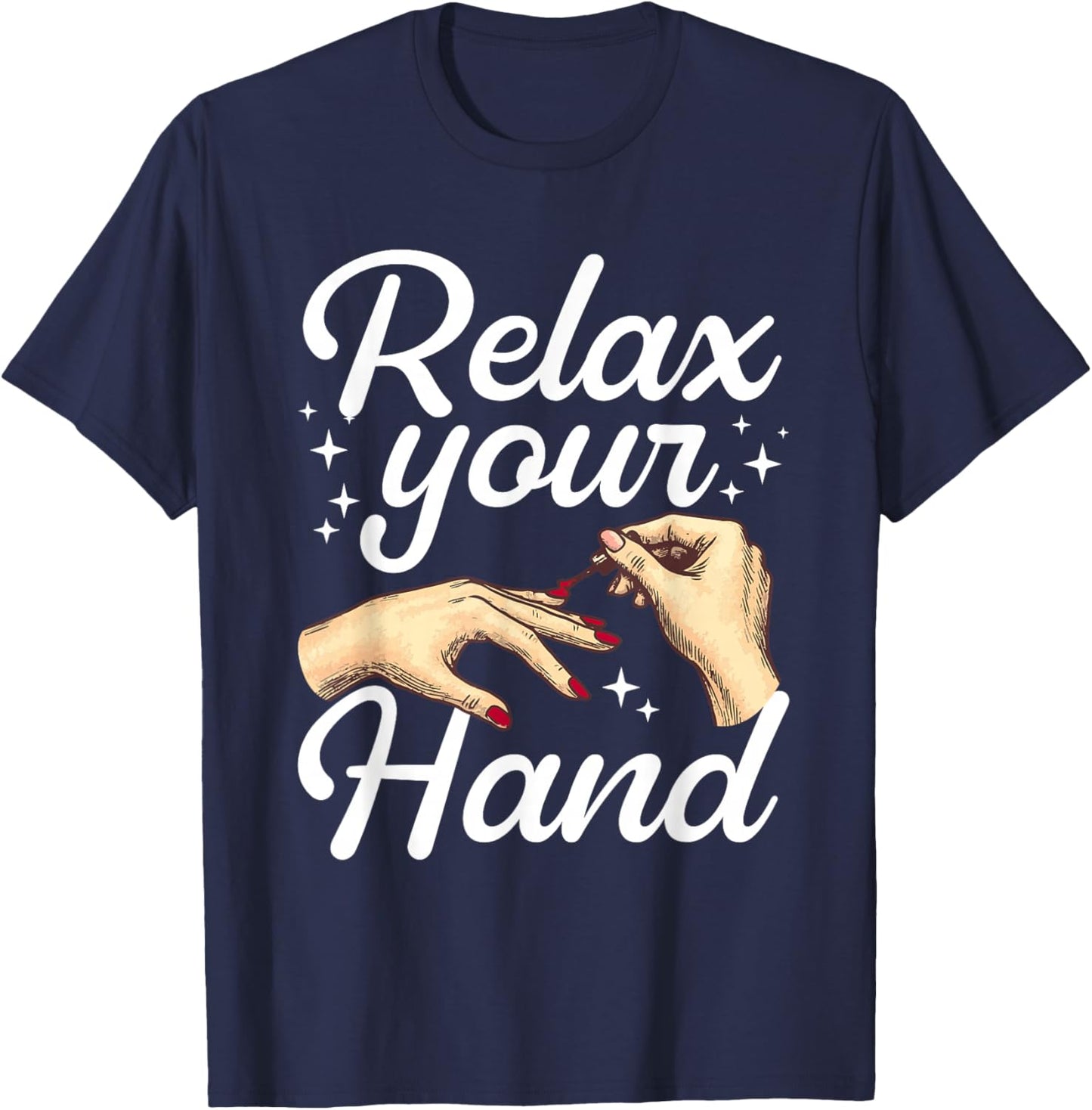 Cool Nail Tech Art Girl Manicurist Nail Technician T-Shirt - T-Shirt | Navy