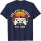 Dad Level Unlocked Leveled Up New Dad Video Gamer Gaming T-Shirt - T-Shirt | Navy