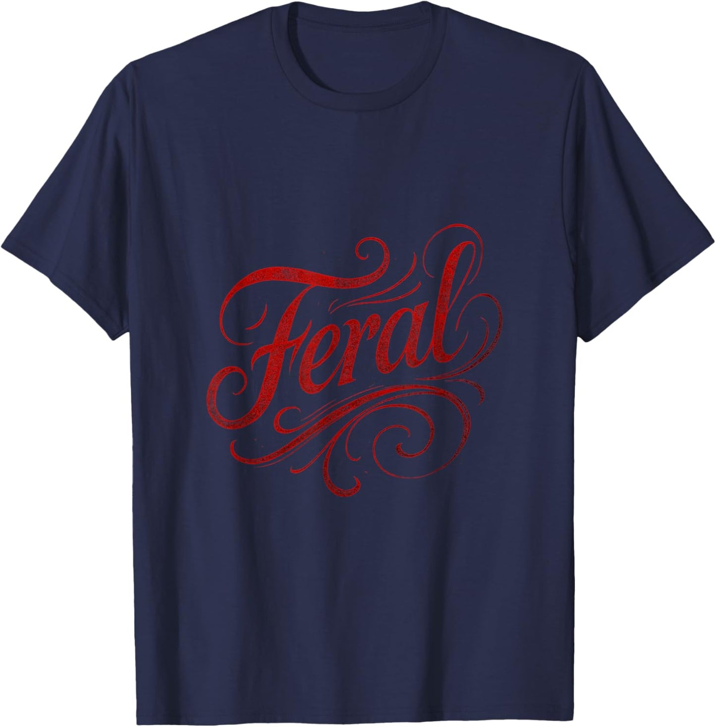 Feral - Vintage Gothic T-Shirt - T-Shirt | Navy