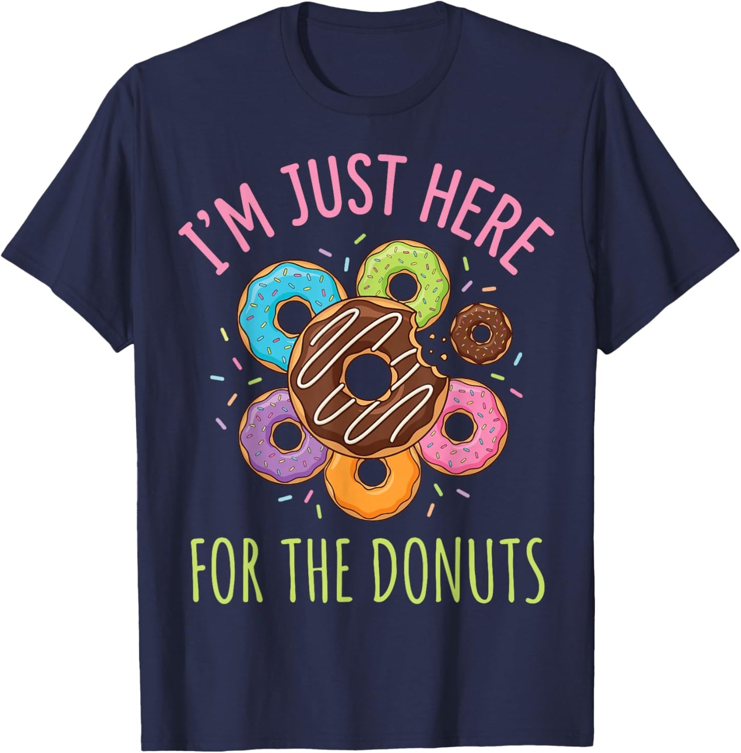 I'm Just Here for The Donuts T-Shirt - T-Shirt | Navy