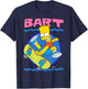 The Simpsons 90's Art Style Bart Ridding Skateboard T-Shirt - T-Shirt | Navy