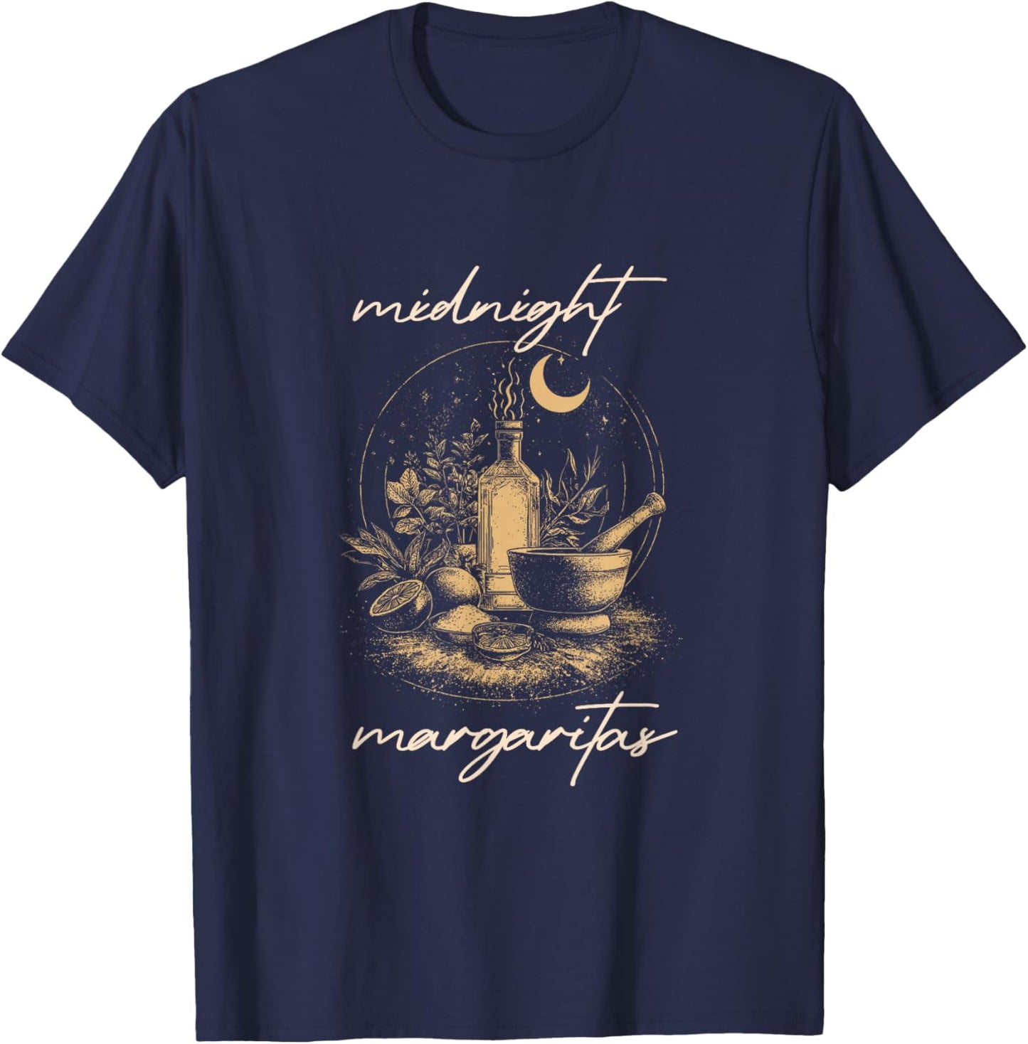 Funny Midnight Margaritas T-Shirt - T-Shirt | Navy