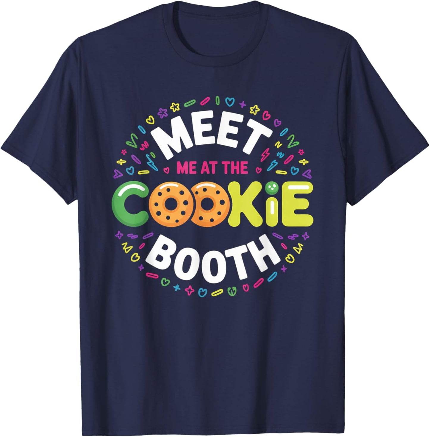 Scout for Girls Cookie Dealer Meet Me at The Cookie Booth T-Shirt - T-Shirt | Navy