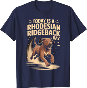 Today is A Rhodesian Ridgeback Day Funny African Lion Dog T-Shirt - T-Shirt | Navy