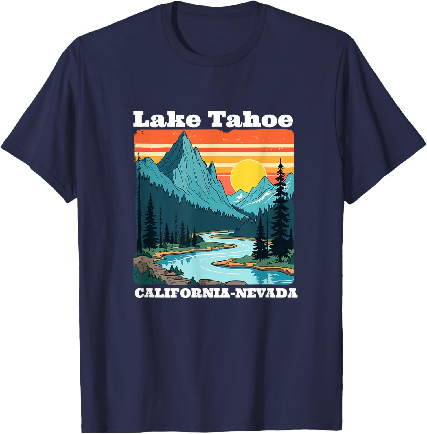 Lake Tahoe California Souvenirs Nevada T-Shirt - T-Shirt | Navy