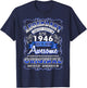 80th Birthday Gift Legendary Est. 1946 80 Years Old T-Shirt - T-Shirt | Navy