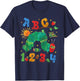 ABC Numbers Kids Cute Caterpillar Learning Alphabet T-Shirt - T-Shirt | Navy