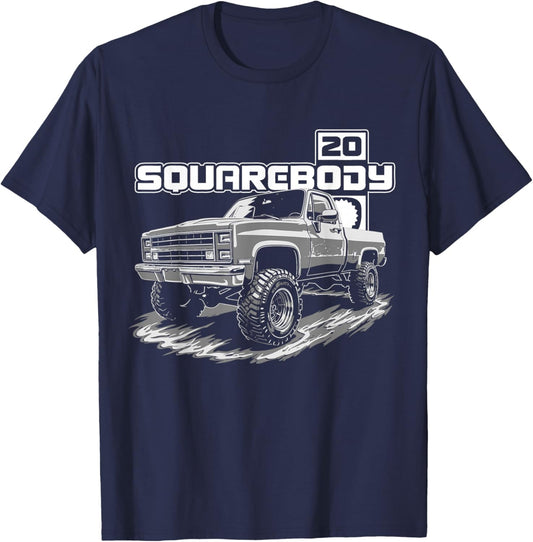 Squarebody K20 Classic 4x4 Offroad Truck Squarebody Life T-Shirt - T-Shirt | Navy