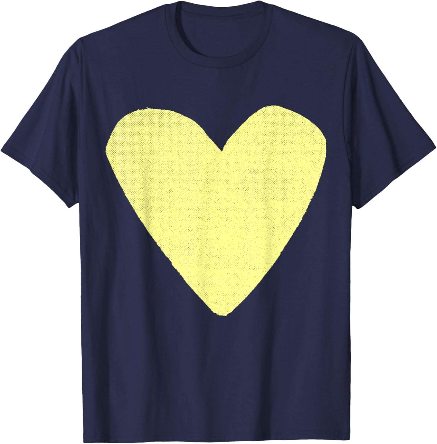 Boho Tops Valentines Day Cute Girls Pastel Yellow T-Shirt - T-Shirt | Navy