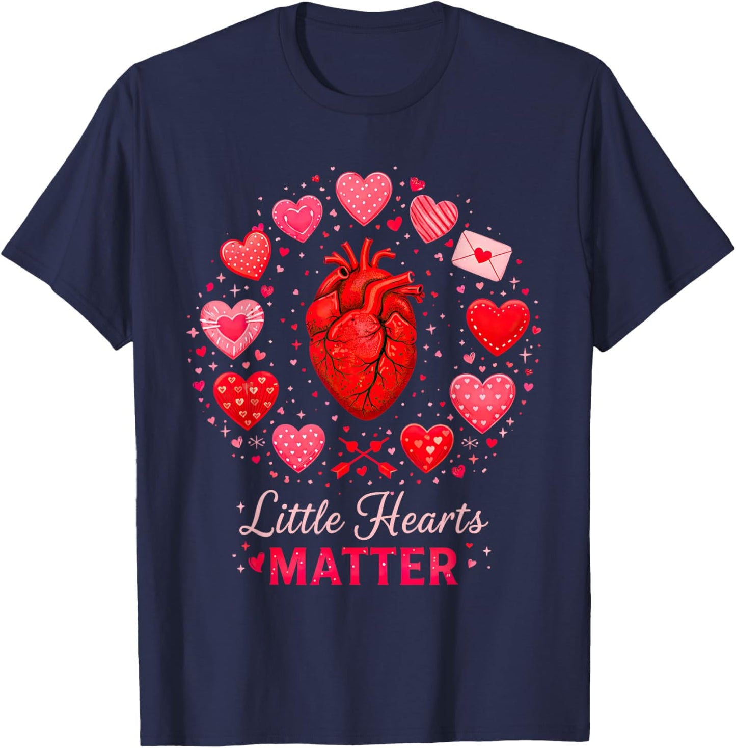 CHD Warrior Congenital Heart Defects Little Hearts A Matter T-Shirt - T-Shirt | Navy