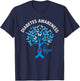 Diabetes Awareness Month Hope Ribbon for Type 1 Type 2 T-Shirt - T-Shirt | Navy