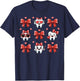 Dental Valentines Day Teeth Coquette Bow Women Girls Kids T-Shirt - T-Shirt | Navy
