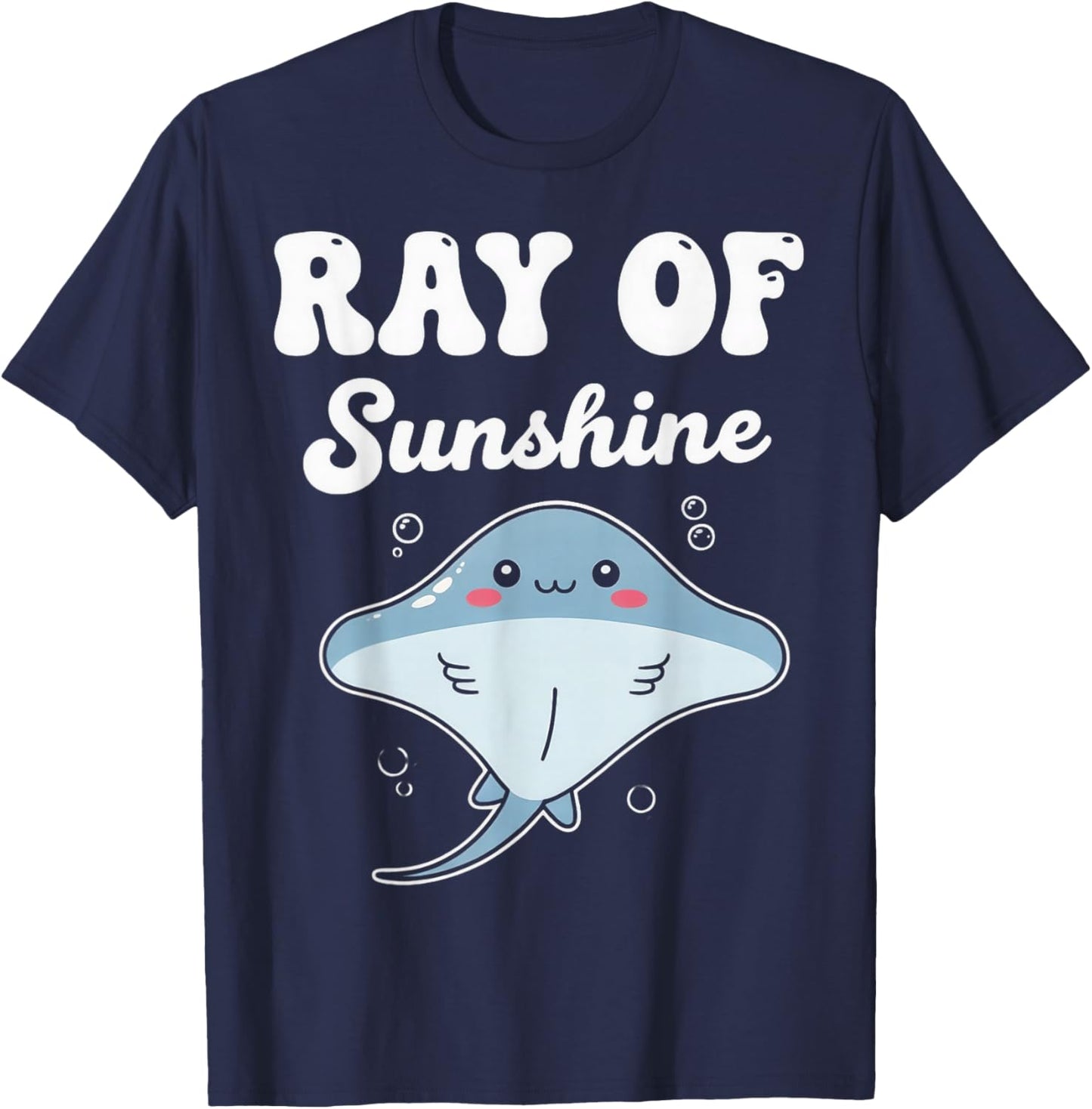 Ray of Sunshine Stingray Sea Ocean Stingray Animal Manta Ray T-Shirt - T-Shirt | Navy