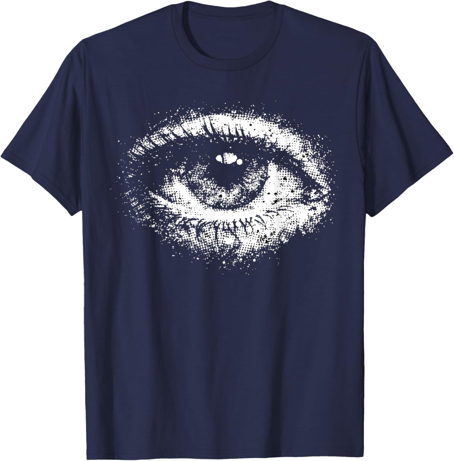 Cyber Goth y2k Occult Eye Aesthetic Dark Art Vintage 2000s T-Shirt - T-Shirt | Navy